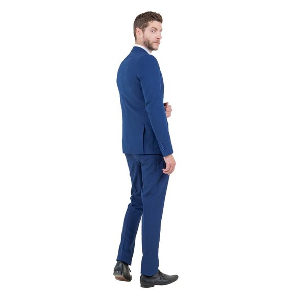 Vitto's Premium Polyester 2pc Mens Suit, Blue - Picture 6 of 6